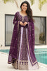 Wonderful Wine Sequins Georgette Reception Wear Gown With Dupatta