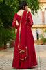 Charming Maroon Sequins Georgette Festival Wear Gown With Dupatta