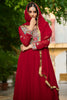 Charming Maroon Sequins Georgette Festival Wear Gown With Dupatta