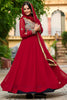 Charming Maroon Sequins Georgette Festival Wear Gown With Dupatta