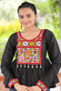 Ravishing Black Kutchi Work Cotton Traditional Kediya Style Kurti