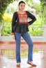 Ravishing Black Kutchi Work Cotton Traditional Kediya Style Kurti