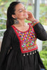Appealing Black Gamthi Work Cotton Navratri Special Kediya Style Kurti