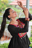 Appealing Black Gamthi Work Cotton Navratri Special Kediya Style Kurti