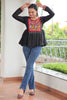 Appealing Black Gamthi Work Cotton Navratri Special Kediya Style Kurti