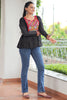Appealing Black Gamthi Work Cotton Navratri Special Kediya Style Kurti
