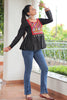 Appealing Black Gamthi Work Cotton Navratri Special Kediya Style Kurti