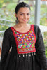 Appealing Black Gamthi Work Cotton Navratri Special Kediya Style Kurti