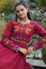 Pleasant Maroon Gamthi Work Rayon Festival Wear Gown