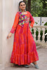 Captivating Pink Gamthi Work Georgette Navratri Wear Gown
