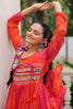 Captivating Pink Gamthi Work Georgette Navratri Wear Gown
