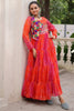 Captivating Pink Gamthi Work Georgette Navratri Wear Gown
