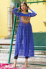 Enchanting Royal Blue Gamthi Work Georgette Traditional Kurti