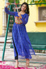 Enchanting Royal Blue Gamthi Work Georgette Traditional Kurti
