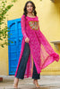 Adorable Pink Badhani Printed Georgette Navratri Special Long Kurti