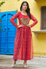 Wonderful Red Badhani Printed Georgette Festival Wear Kurti