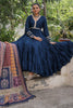 Spectacular Blue Border Work Rayon Festival Wear Gown With Dupatta
