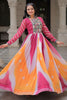 Magnificent Multi-Color Bandhani Printed Georgette Traditional Gown