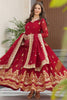 Precious Maroon Zari Work Silk Wedding Wear Gown With Dupatta