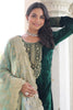 Awesome Green Sequins Embroidered Velvet Festival Wear Salwar Kameez