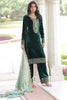 Awesome Green Sequins Embroidered Velvet Festival Wear Salwar Kameez