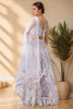 Wonderful Lavender Sequins Work Net Reception Wear Lehenga Choli