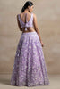 Shocking Lavender Sequins Net Reception Wear Lehenga Choli