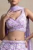 Shocking Lavender Sequins Net Reception Wear Lehenga Choli