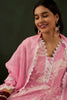 Incredible Pink Embroidered Cotton Readymade Anarkali Suit Pant