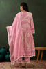 Incredible Pink Embroidered Cotton Readymade Anarkali Suit Pant