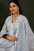 Gorgeous Blue Embroidered Cotton Festival Wear Anarkali Suit Pant