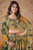 Marvelous Yellow Digital Printed Georgette Sangeet Wear Lehenga Choli