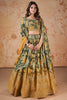Marvelous Yellow Digital Printed Georgette Sangeet Wear Lehenga Choli