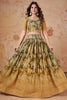 Marvelous Yellow Digital Printed Georgette Sangeet Wear Lehenga Choli