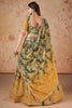 Marvelous Yellow Digital Printed Georgette Sangeet Wear Lehenga Choli