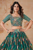 Majestic Green Digital Printed Georgette Festival Wear Lehenga Choli