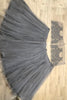 Good-looking Grey Net Lehenga With Embroidered Crop Top