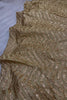 Wonderful Golden Sequins Georgette Reception Wear Lehenga With Top