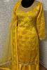 Glamorous Yellow Weaving Jacquard Festival Wear Palazzo Suit