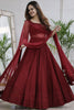 Delightful Maroon Sequins Georgette Wedding Lehenga Choli With Dupatta