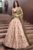 Beautiful Cream Sequins Rayon Reception Wear Lehenga Choli