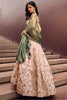 Beautiful Cream Sequins Rayon Reception Wear Lehenga Choli