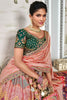Surprising Multi Color Embroidered Banarasi Silk Wedding Lehenga Choli
