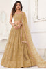 Pretty Brown Sequins Net Party Wear Lehenga Choli With Dupatta