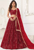 Fantastic Red Color Sequins Net Bridesmaid Lehenga Choli