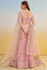 Beautiful Baby Pink Sequins Net Engagement Wear Lehenga Choli