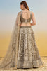 Glamorous Brown Thread Work Net Designer Lehenga Choli With Dupatta