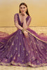Incredible Purple Thread Work Net Bridesmaid Lehenga Choli