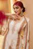 Lovely Off-White Thread Work Cotton Traditional Suit Pant With Dupatta