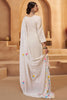 Awesome Off-White Thread Work Event Wear Pant Suit With Dupatta